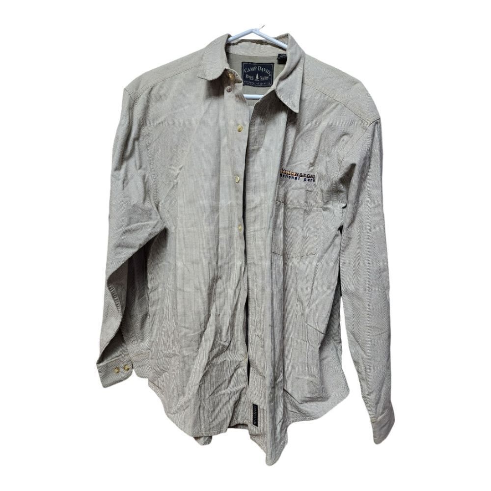 3031 - Camp David Men's M Shirt Size Large Embroidered  Long Sleeve Yellowstone